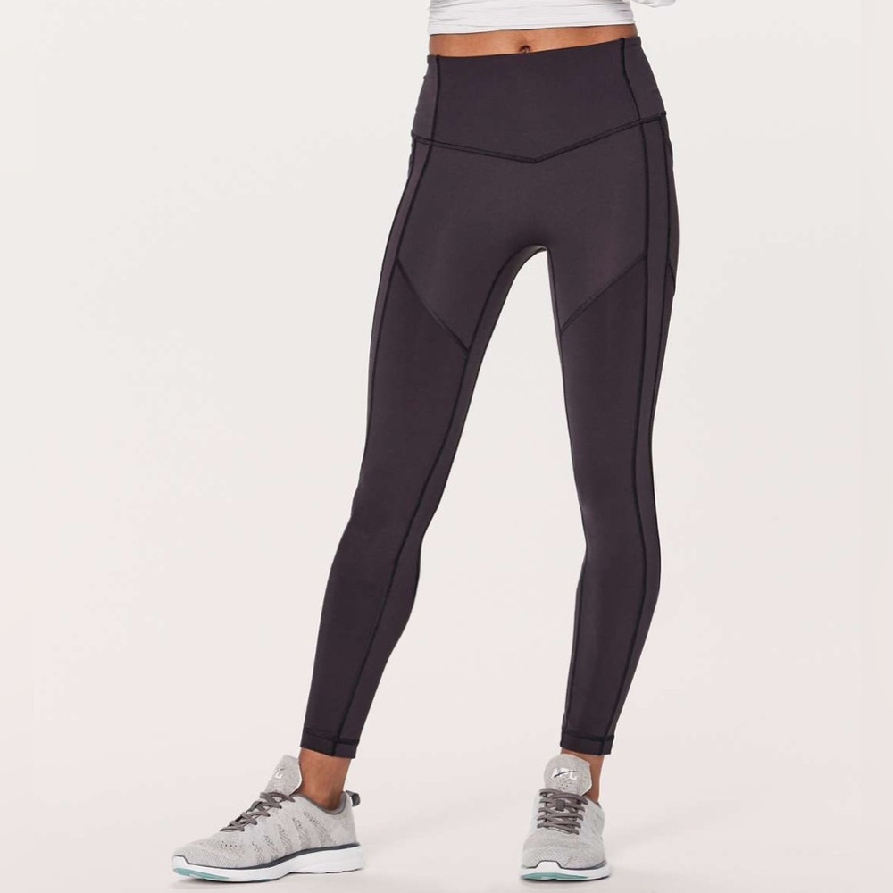 Black lululemon all the right places II leggings 25” inseam and side pockets